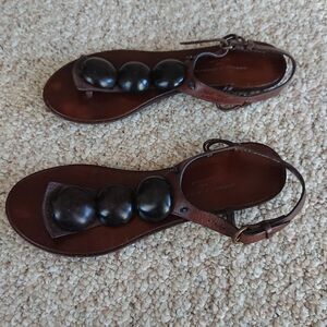 Robert Clergerie Brown Leather Sandals size 7.5 B